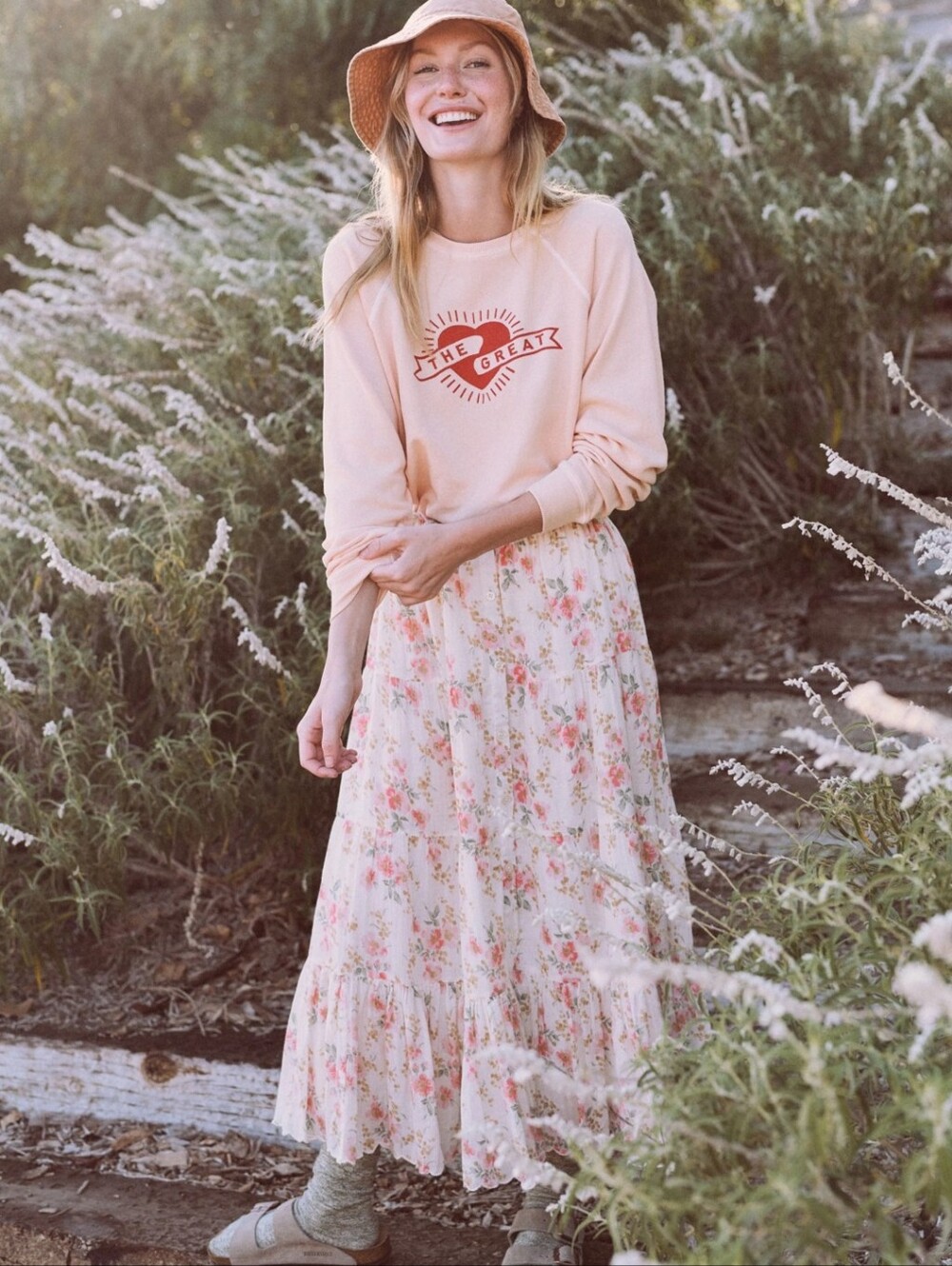 The Great "Shrunken" Sweatshirt Heart Graphic Blush